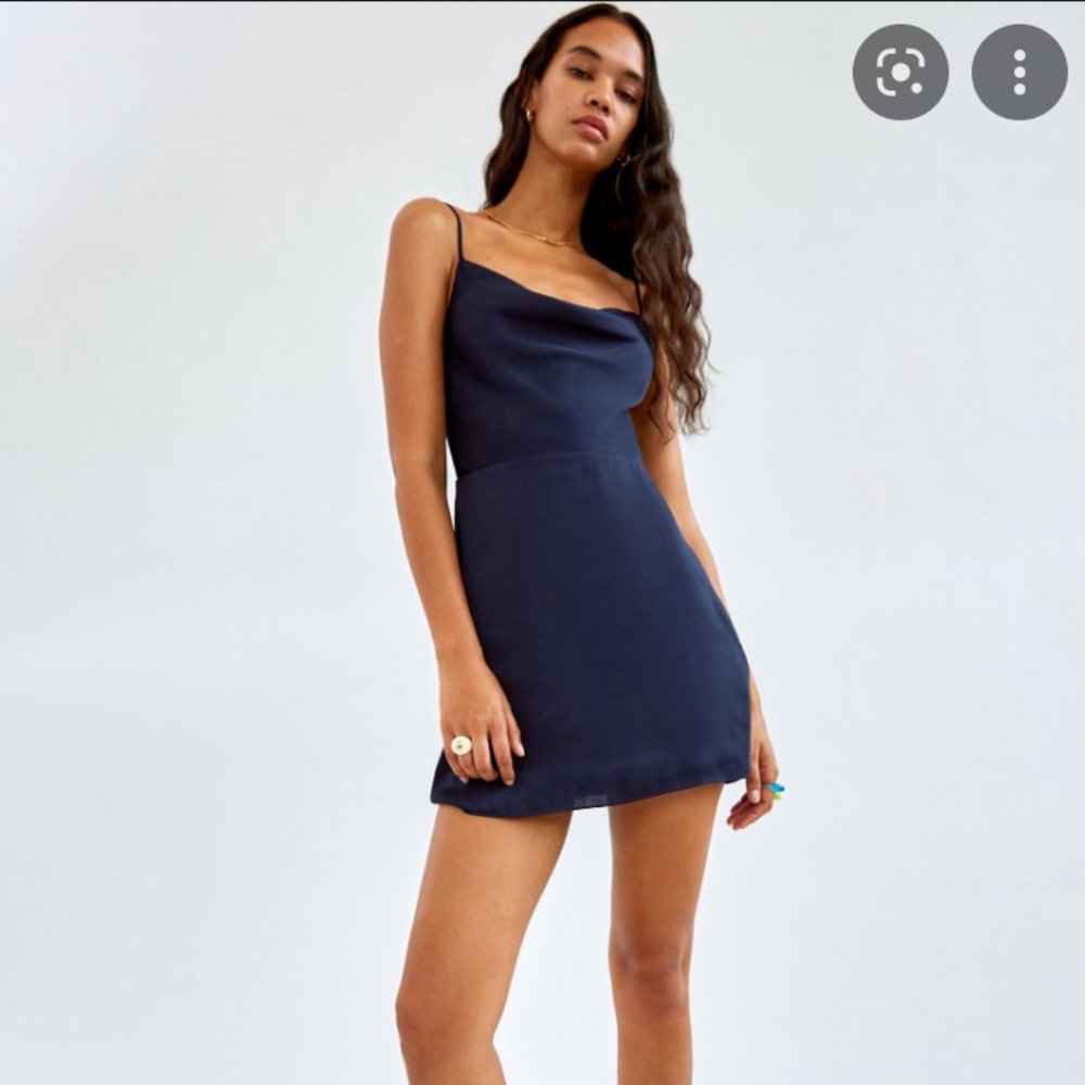 Aritzia Sunday Best Spencer Dress - Pure Indigo (blue) Size 4